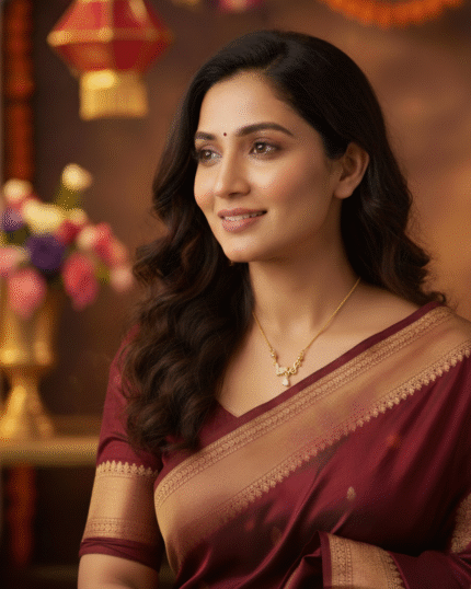 model wearing Love Chain Pendant Online India | Tohfa Jewels