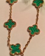 Elegant daily wear bracelet with green clover charms – Tohfa Jewels