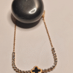 Tarnish Free Clover Bracelet Rose Gold, Stainless Steel Tennis Chain Bracelet