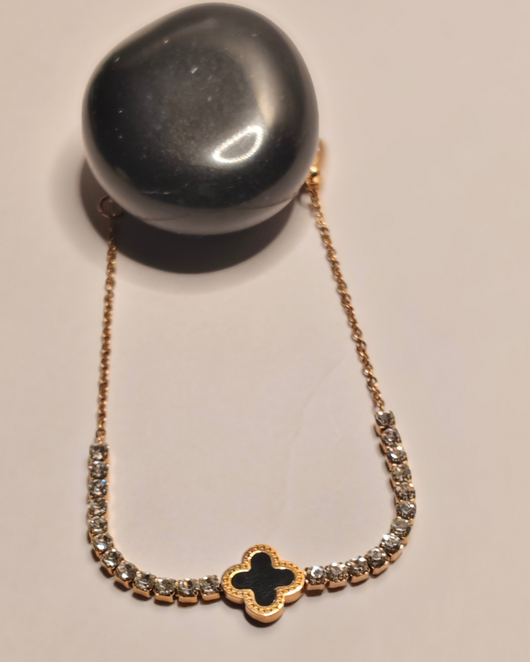 Tarnish Free Clover Bracelet Rose Gold, Stainless Steel Tennis Chain Bracelet Tarnish Free Clover Bracelet Rose Gold, Stainless Steel Tennis Chain Bracelet