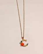Gold Plated Initial Necklace for Women, Tarnish Free Letter C Pendant India