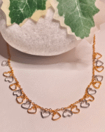 Gold and Silver Dainty Necklace Gifting, Everyday Wear Minimalist Heart Chain