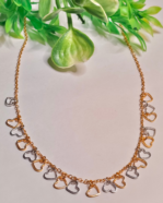 Gold and Silver Dainty Necklace Gifting, Everyday Wear Minimalist Heart Chain
