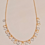 Dual Tone Heart Charm Necklace, Tarnish Free Love Chain India