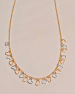 Dual Tone Heart Charm Necklace, Tarnish Free Love Chain India