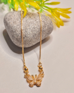 Daily Wear Diamond Look Chain Gifting, Adjustable Box Chain Butterfly Pendant, CZ Stone Butterfly Design Necklace