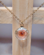 Real Flower Charm Pendent, Tarnish Free Daily Wear Chain made of Stainless Steel