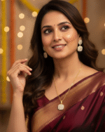 model wearing Square CZ Pendant Gifting, Tarnish Free Pendent Set, Pave Diamond Look