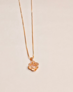 Gold Plated Clover Pendant Necklace, Stainless Steel Flower Necklace India