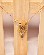 Antique Style CZ Pendant India, Fancy Diamond Look Pendant Gifting