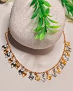 Dual Tone Charm Nacklace for Women, Gold and Silver Chain NacklaceIndia
