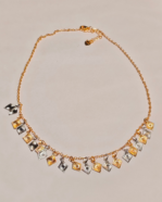 Dual Tone Charm Nacklace for Women, Gold and Silver Chain NacklaceIndia