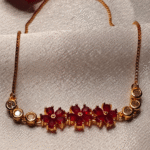 Rose Gold Plated Red Flower Bolo Bracelet, Tarnish Free Adjustable Slider Bracelet