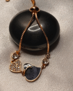 Rose Gold Pave and Enamel Heart Bracelet, Tarnish Free Adjustable Slider Bracelet