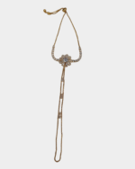 Rose Gold Pave Floral CZ Bolo Bracelet, Tarnish Free Adjustable Slider Bracelet