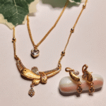 Gold Plated Swirl CZ Necklace Set, Tarnish Free Pave Pendant and Earring Set