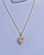 Aria classic heart necklace for women in gold-plated stainless steel