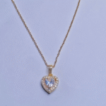 Aria classic heart necklace for women in gold-plated stainless steel