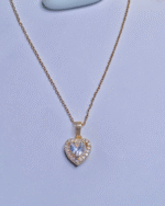 Aria classic heart necklace for women in gold-plated stainless steel
