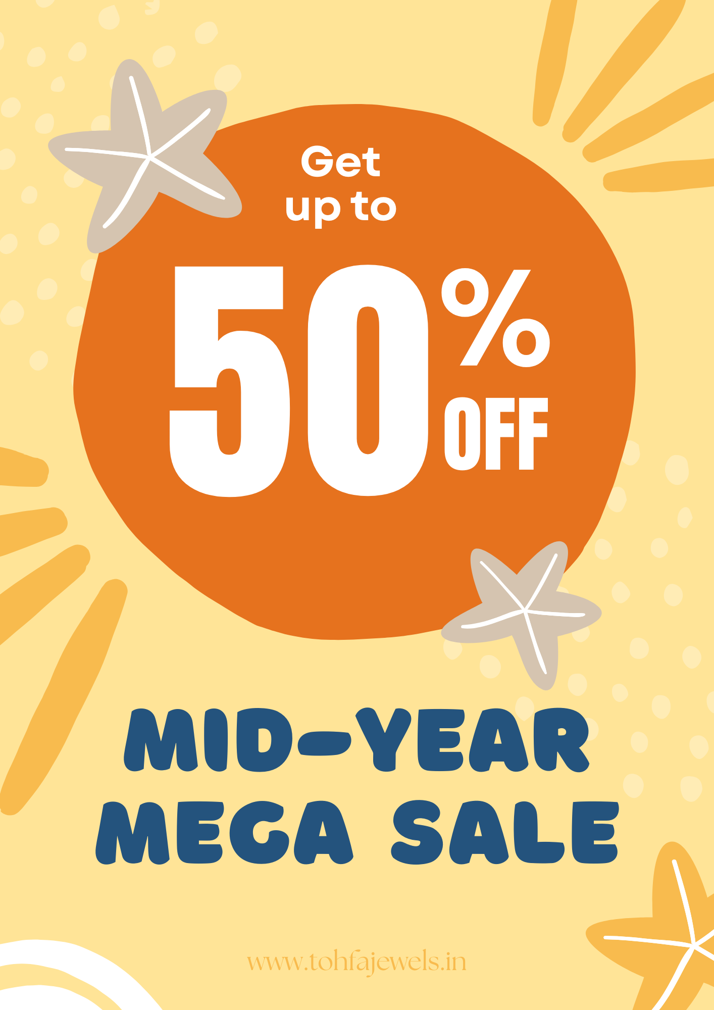 Orange and Yellow Playful Summer Sale Document